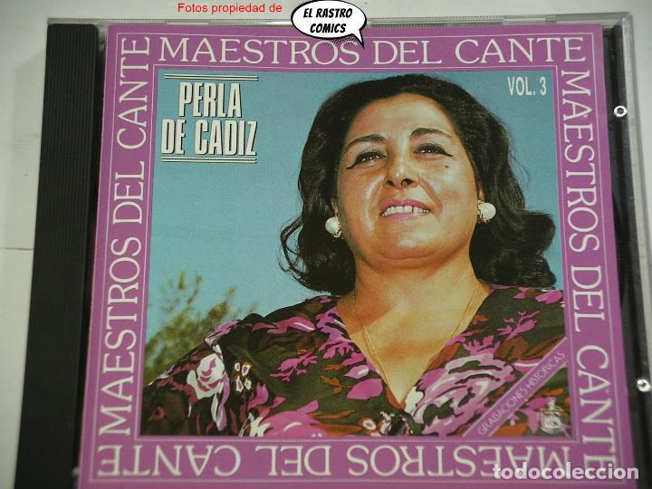 Music CDs: Perla de C&aacute;diz, Maestros del Cante, Vol 3, CD Hispavox, excelente estado