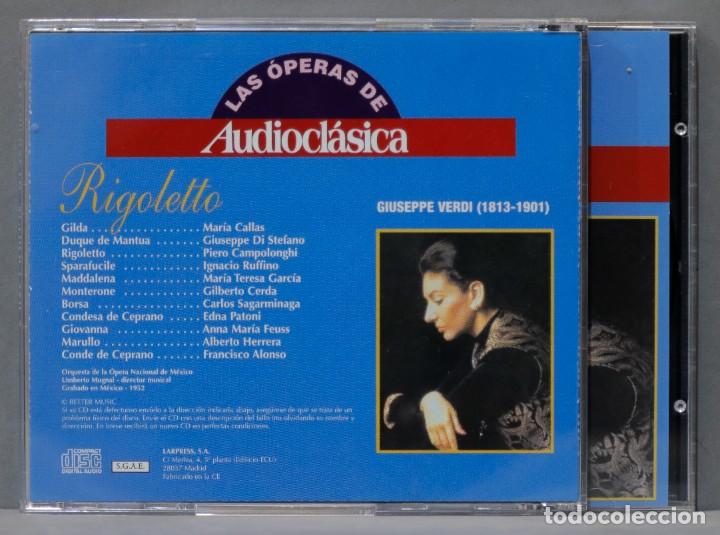 CDs de m&uacute;sica: 2 CD. RIGOLETTO. VERDI. AUDIOCLASICA - Foto 2