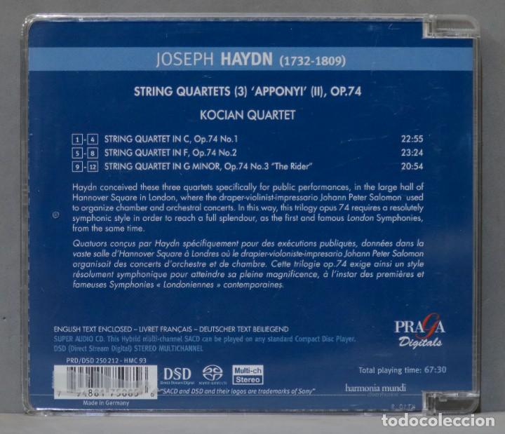 CDs de m&uacute;sica: CD. Kocian Quartet. Joseph HAYDN. String Quartets Op.74 &acute;Apponyi&acute; - Foto 2