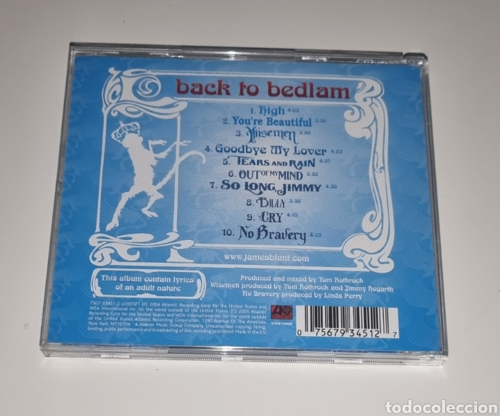 CDs de m&uacute;sica: JAMES BLUNT / CD / BACK TO BEDLAM - Foto 3