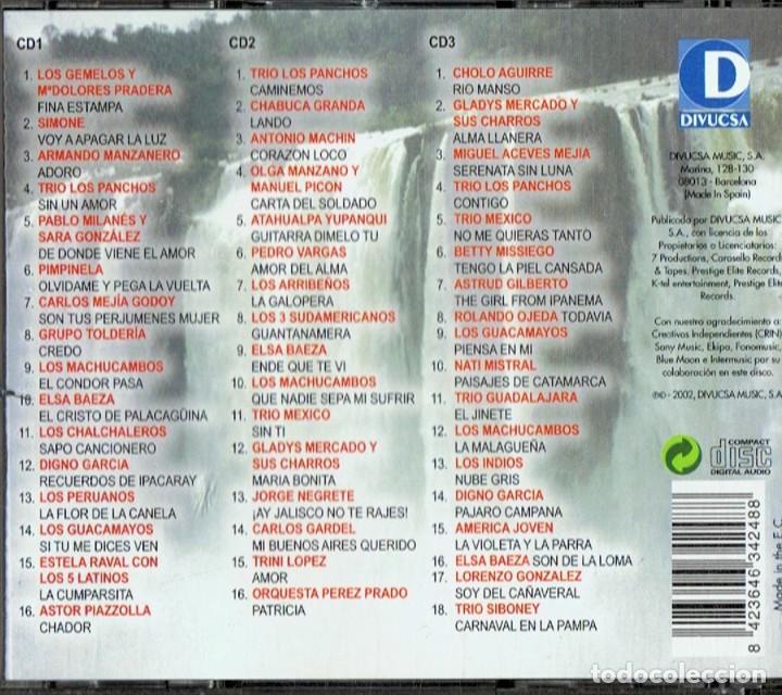 CDs de m&uacute;sica: EL CANTAR DE AMERICA 50 EXITOS LATINOS (3 CD) - Foto 2