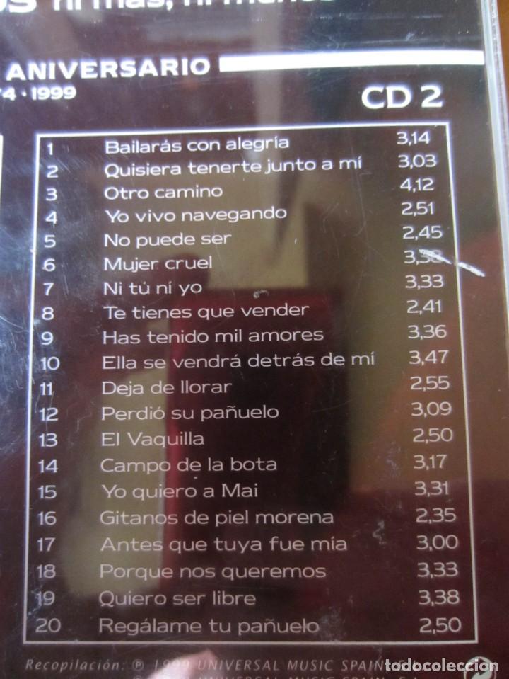 CDs de Música: Los Chichos. Ni Mas ni Menos Todos sus Grandes Exitos (25 Aniversario) (2 CDs) - Foto 4 - 303890148