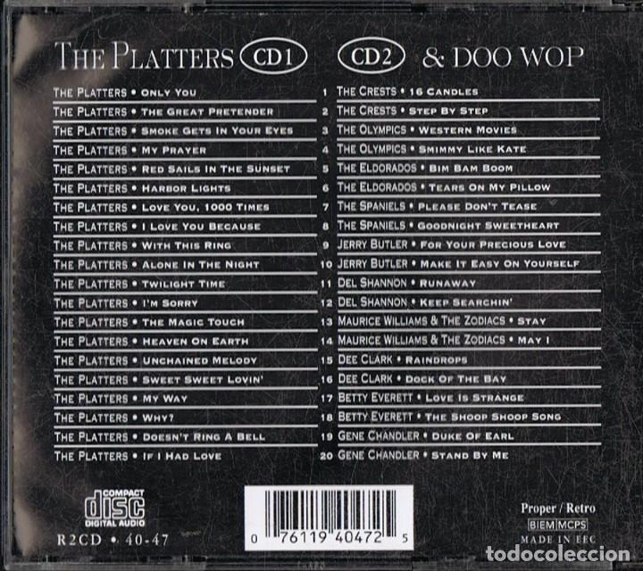 CDs de m&uacute;sica: THE PLATTERS & DOO WOP ( 2 CD) - Foto 2