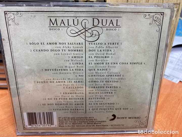 CDs de m&uacute;sica: Mal&uacute; - Dual (2xCD, Album) - Foto 2