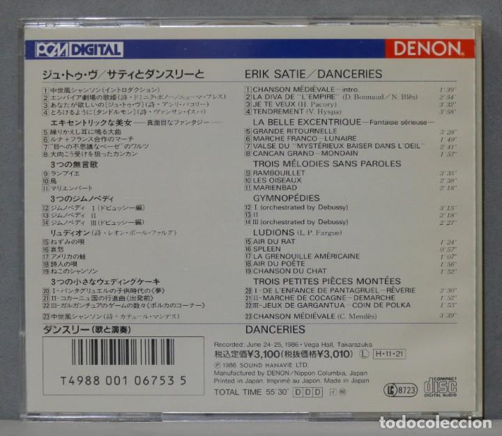 CDs de m&uacute;sica: CD. Erik Satie, Danceries. Erik Satie Danceries - Foto 2