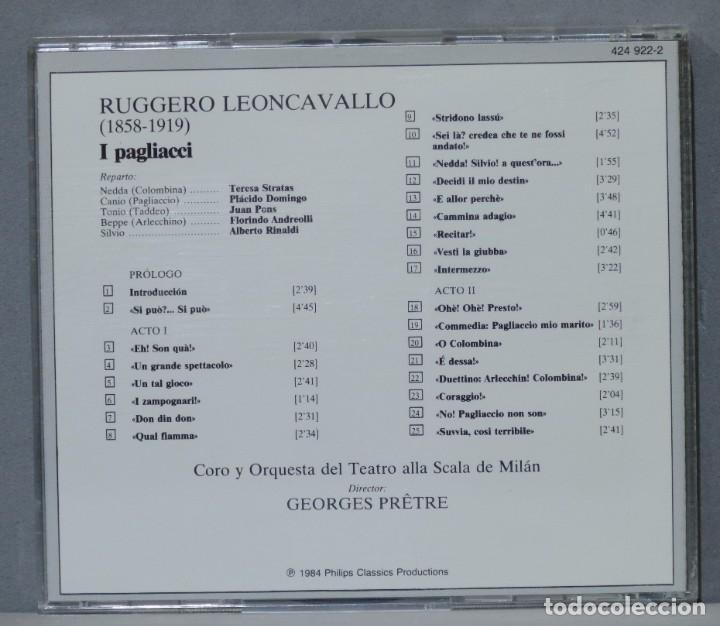 CDs de m&uacute;sica: CD. I PAGLIACCI. PRETRE. LEONCAVALLO - Foto 2