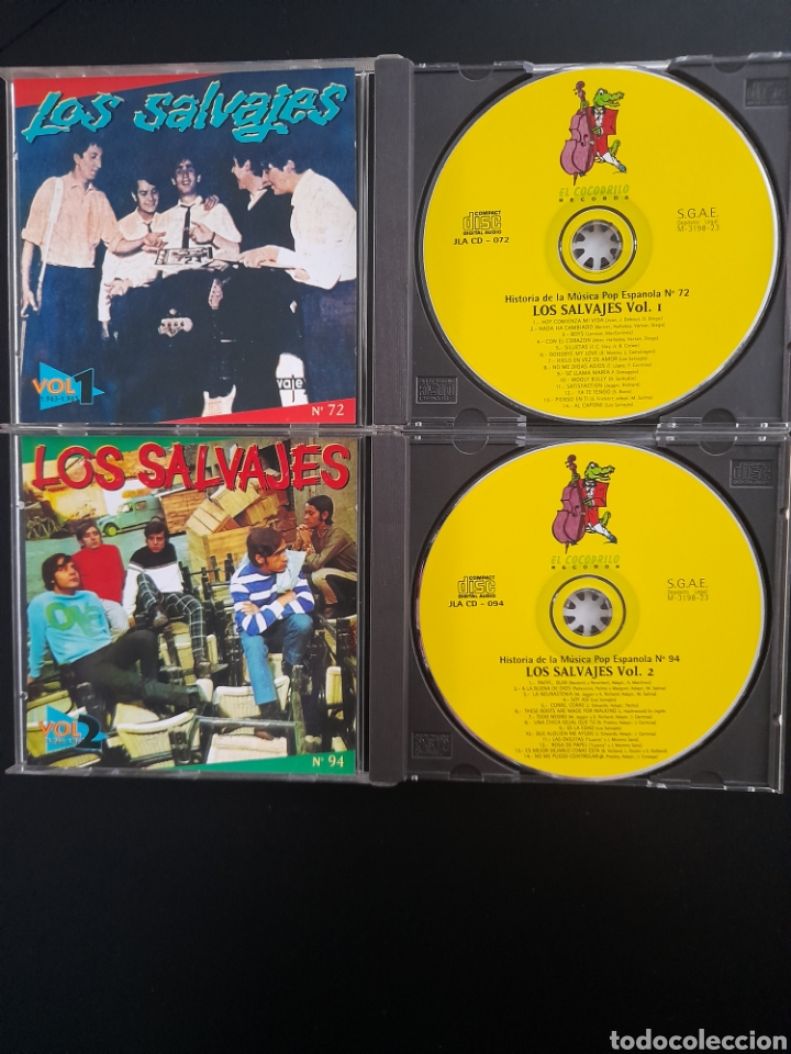 CDs de m&uacute;sica: LOS SALVAJES, VOL 1 Y 2 - Foto 2