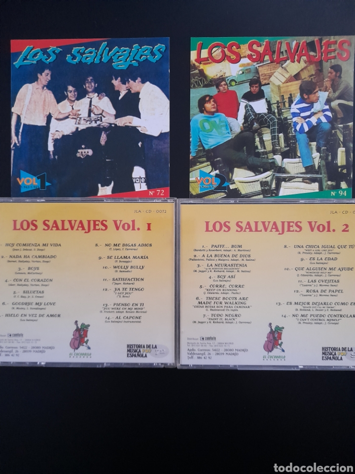 CDs de m&uacute;sica: LOS SALVAJES, VOL 1 Y 2 - Foto 1
