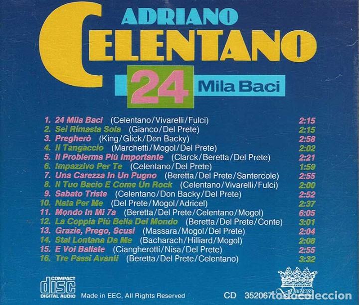 CDs de m&uacute;sica: Adriano Celentano - 24 Mila Baci. CD - Foto 2