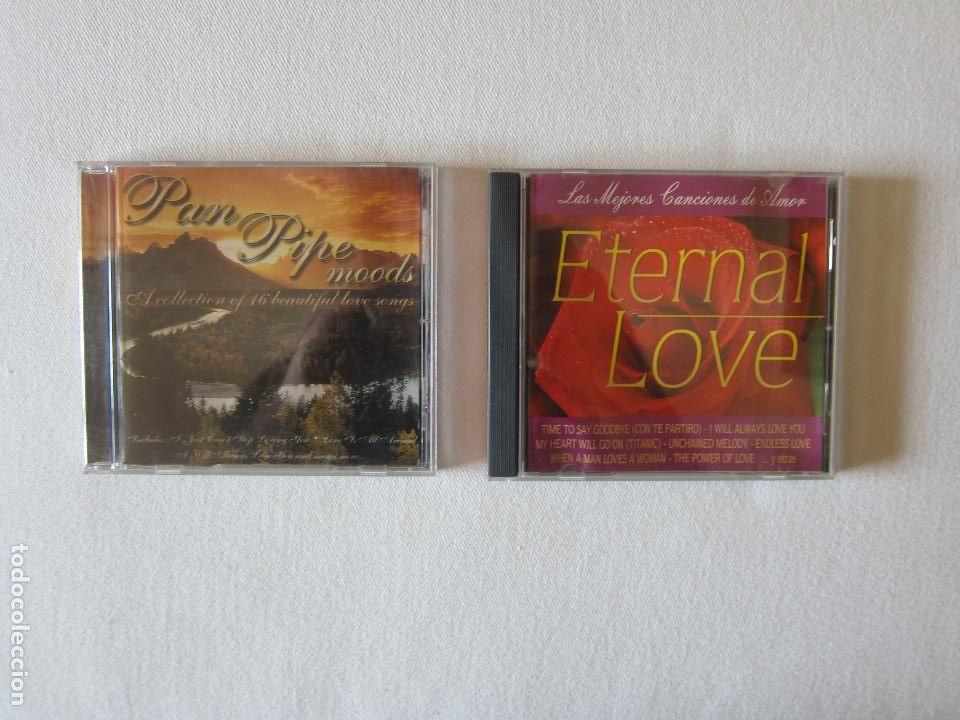 CDs de m&uacute;sica: PAN PIPE MOODS Y ETERNAL LOVE (2 CD) - Foto 1
