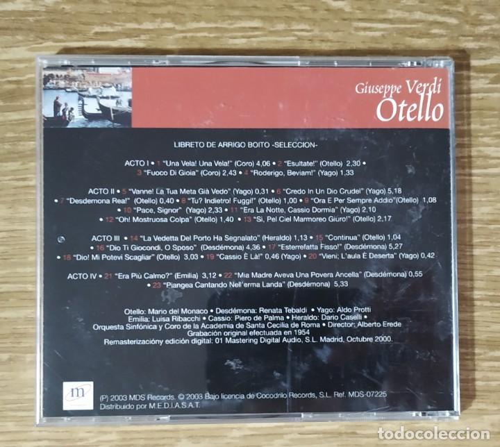 CDs de m&uacute;sica: Cd Opera - Otello, de Verdi (Mario del Monaco, Renata Tebaldi) - Foto 3