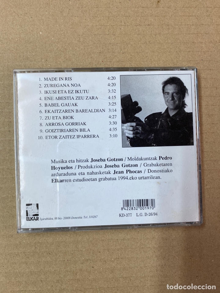 CDs de m&uacute;sica: CD JOSEBA GOTZON. MADE IN RIS. - Foto 2