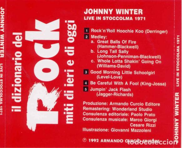 CDs de m&uacute;sica: JOHNNY WINTER - Live in Stoccolm 1971 (CD) - Foto 2