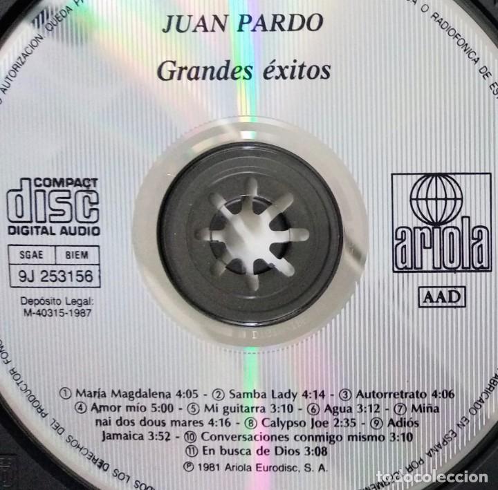 CDs de m&uacute;sica: CD 1987 - JUAN PARDO / GRANDES &Eacute;XITOS - ARIOLA 1987 - Foto 2