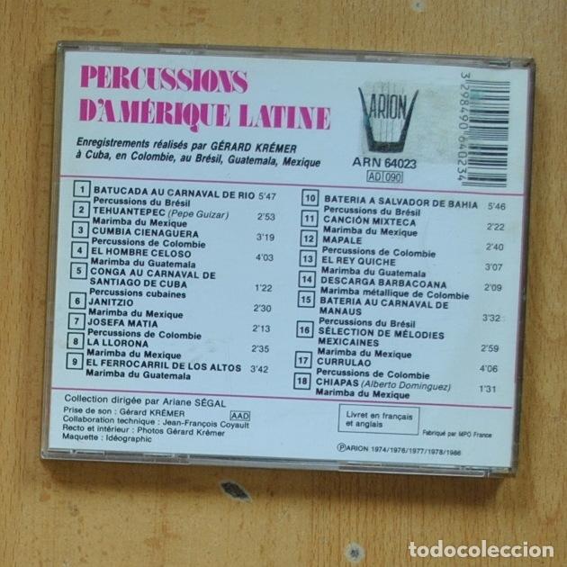 CDs de m&uacute;sica: VARIOS - PERCUSSIONS D AMERIQUE LATINE - CD - Foto 2