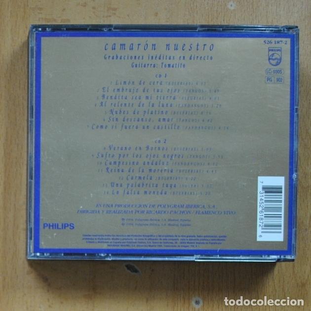 CDs de m&uacute;sica: CAMARON DE LA ISLA - CAMARON NUESTRO - CD - Foto 2
