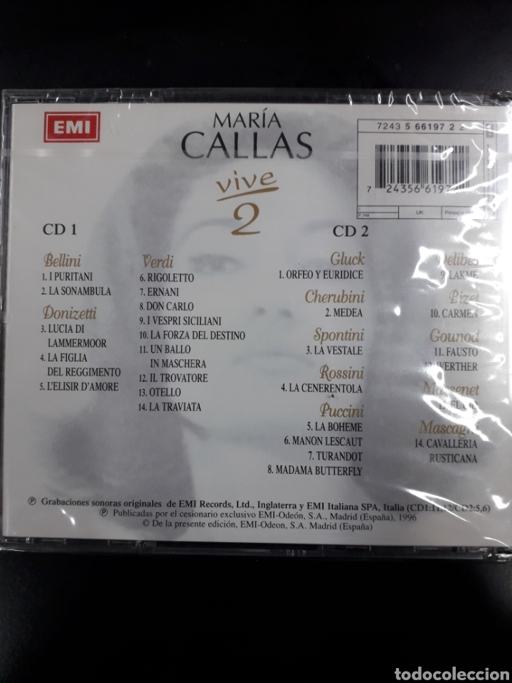 CDs de m&uacute;sica: Mar&iacute;a CALLAS. Vive 2. - Foto 2
