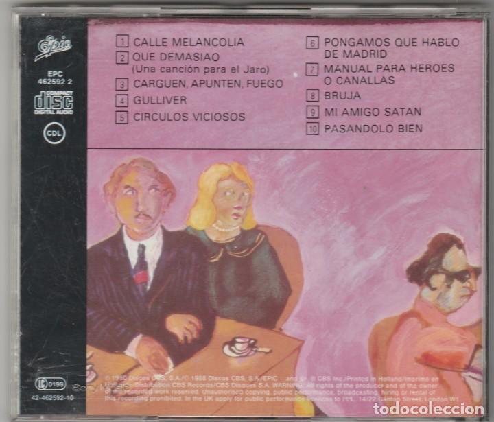 CDs de m&uacute;sica: CD JOAQUIN SABINA - MALAS COMPA&Ntilde;IAS - Foto 2