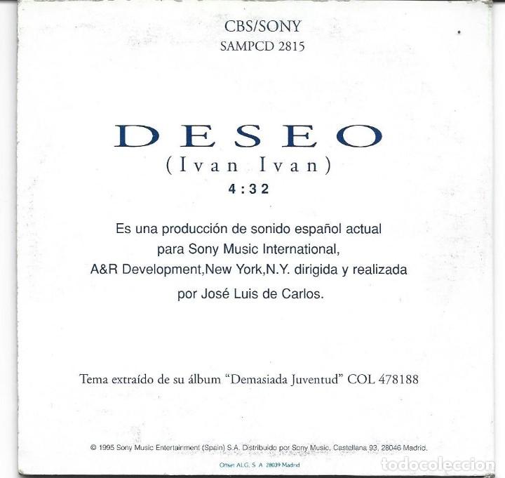 CDs de m&uacute;sica: CD, IVAN IVAN, DESEO - Foto 2