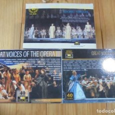 CDs de Música: GREAT VOICES OF THE OPERA. I-II-III. 40 CD-BOX CADA UNO. HISTORY DIGITALLY REMASTERED.