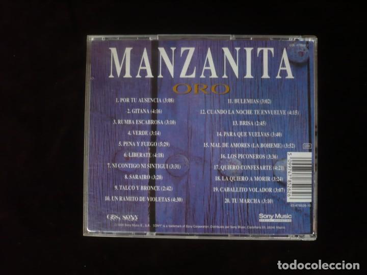 CDs de m&uacute;sica: manzanita - oro - cd como nuevo - Foto 2