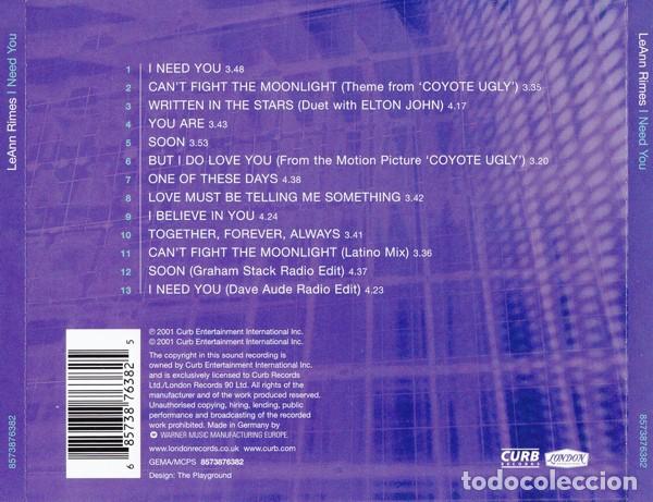 CDs de m&uacute;sica: LeAnn Rimes - I Need You - CD - Foto 2