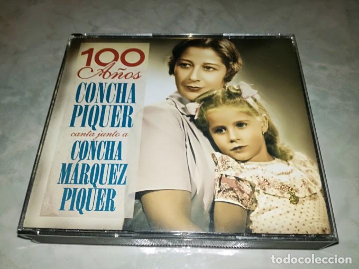 Music CDs: 100 A&Ntilde;OS CONCHA PIQUER CANTA JUNTO A CONCHA MARQUEZ PIQUER-2 CDS, 1 DVD Y LIBRETO