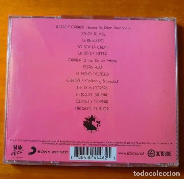 CDs de m&uacute;sica: Sidonie - Sierra y Canada (CD) - Foto 2