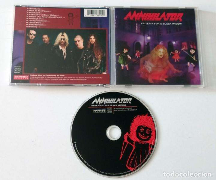 CDs de m&uacute;sica: CD ANNIHILATOR - CRITERIA FOR A BLACK WIDOW - Foto 2