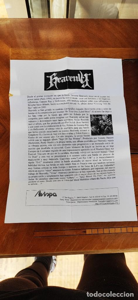 CDs de m&uacute;sica: Hoja promocional Heavenly Virus - Foto 1