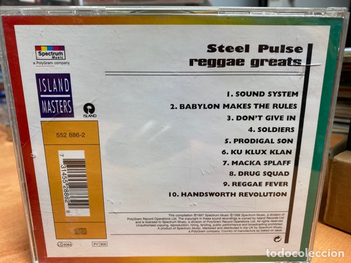 CDs de m&uacute;sica: Steel Pulse - Reggae Greats (CD, Comp) - Foto 2