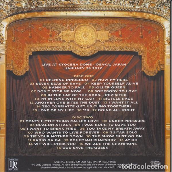 CDs de m&uacute;sica: 2 CDs - QUEEN - Osaka - Japan 2020 - Foto 2