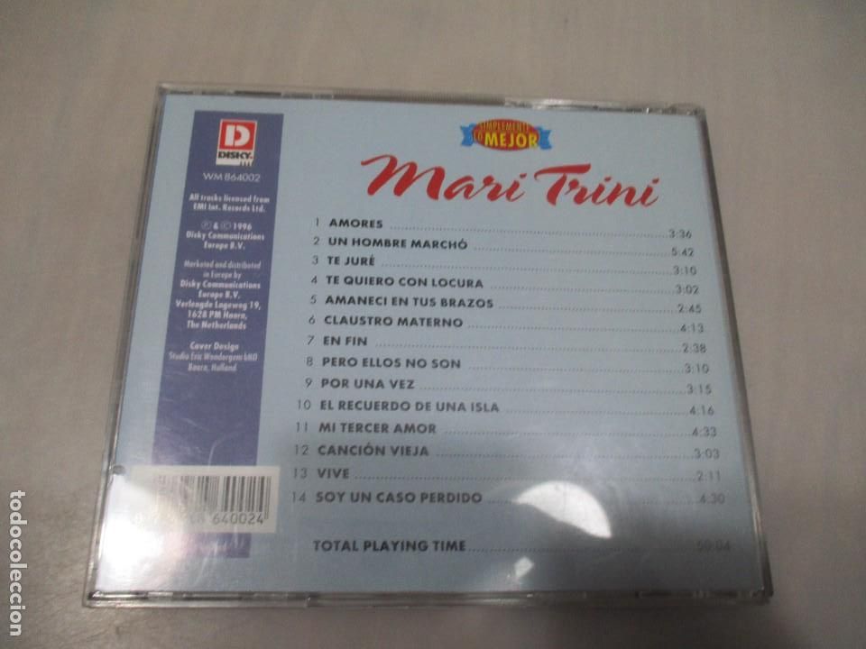CDs de m&uacute;sica: MARI TRINI Simplemente lo mejor DI1534 - Foto 2