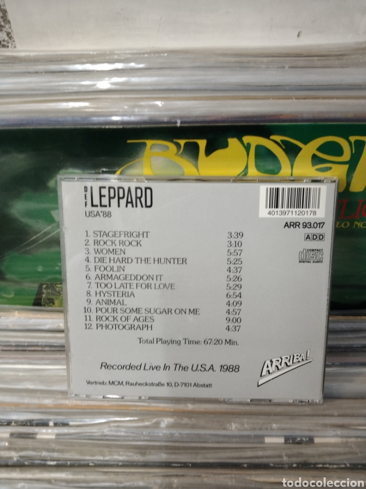 CDs de m&uacute;sica: Def Leppard live usa 88 - Foto 2