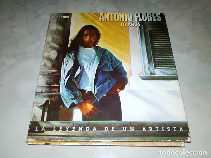 CDs de M&uacute;sica: ANTONIO FLORES-10 A&Ntilde;OS-LA LEYENDA DE UN ARTISTA-DOBLE CD + DVD + LIBRETO-DIGIPACK