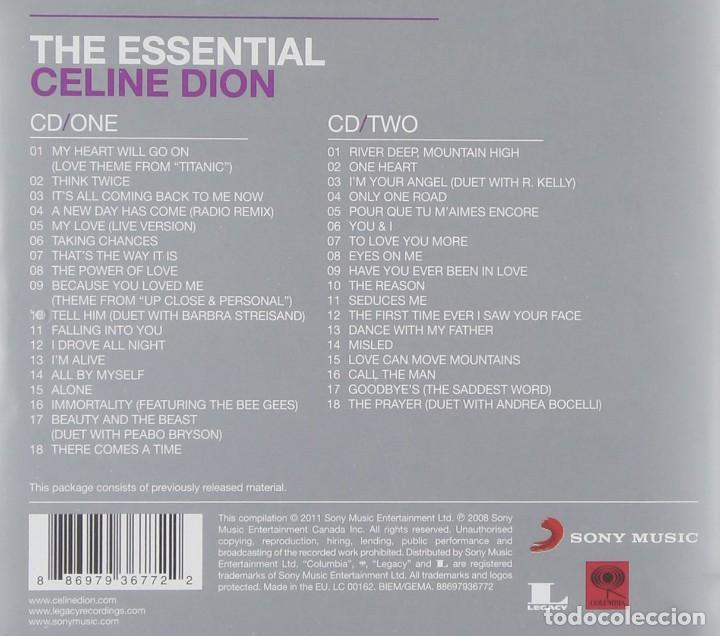 CDs de m&uacute;sica: The Essential Celine Dion - CD + DVD - Foto 2
