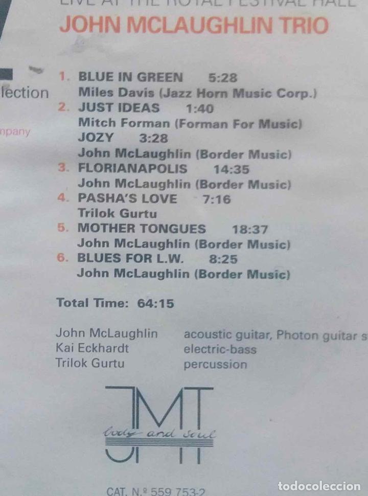 john mclaughlin trio, live at the royal festiva - Buy CD's of Jazz, Blues,  Soul and Gospel Music on todocoleccion