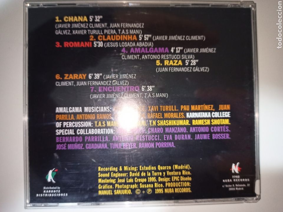 CDs de m&uacute;sica: Amalgama - Encuentro (con Jos&eacute; Merc&eacute;, Charo Manzano) - Foto 2