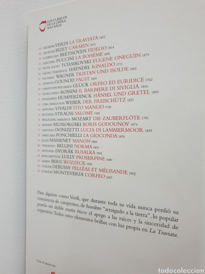 CDs de m&uacute;sica: Verdi La Traviata 1853 2 CD y Libro opera - Foto 3