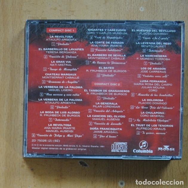 CDs de m&uacute;sica: VARIOS - LOS 24 GRANDES EXITOS DE ZARZUELA - 2 CD - Foto 2
