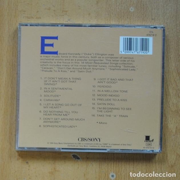 CDs de m&uacute;sica: DUKE ELLINGTON - 16 MOST REQUESTED SINGS - CD - Foto 2