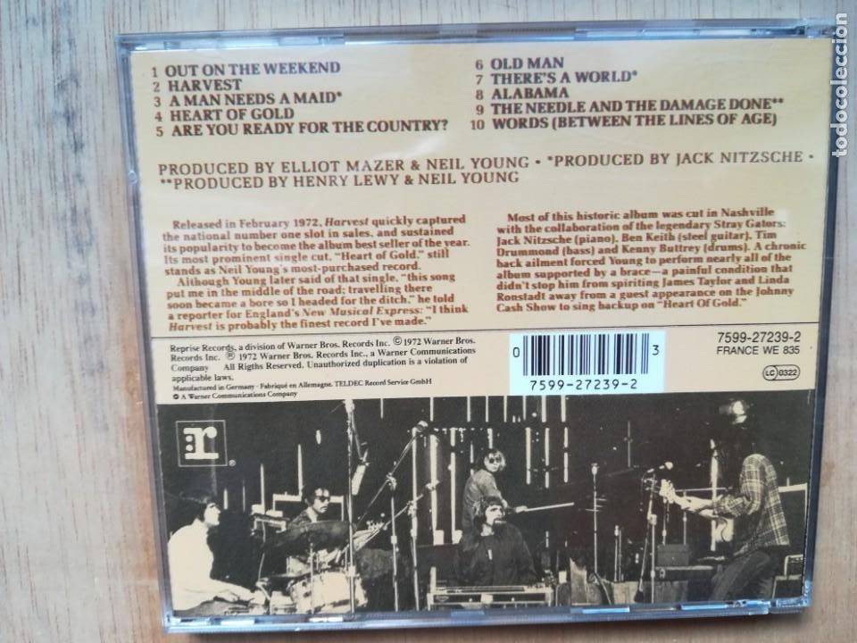 CDs de m&uacute;sica: Neil Young. Harvest. CD - Foto 2
