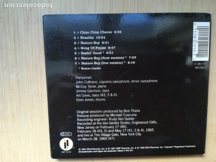CDs de m&uacute;sica: The John Coltrane quartet plays. CD - Foto 2