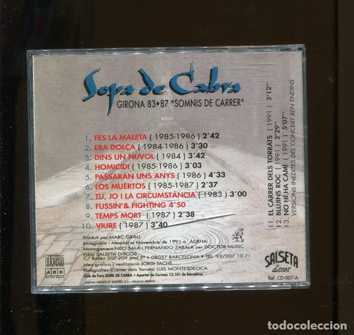 CDs de m&uacute;sica: sopa de cabra. somnis de carrer cd - Foto 2