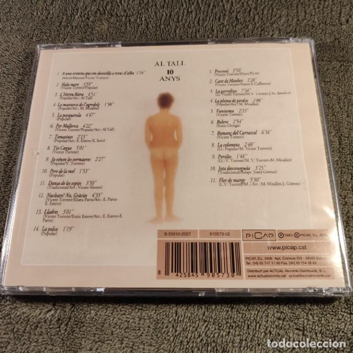 CDs de m&uacute;sica: Al Tall - 10 anys (2 CD) 1990 / 2008 - Foto 2