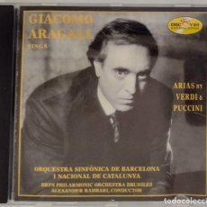 CDs de Música: JAUME ARAGALL. ARIAS DE VERDI Y PUCCINI.. Lote 312353483