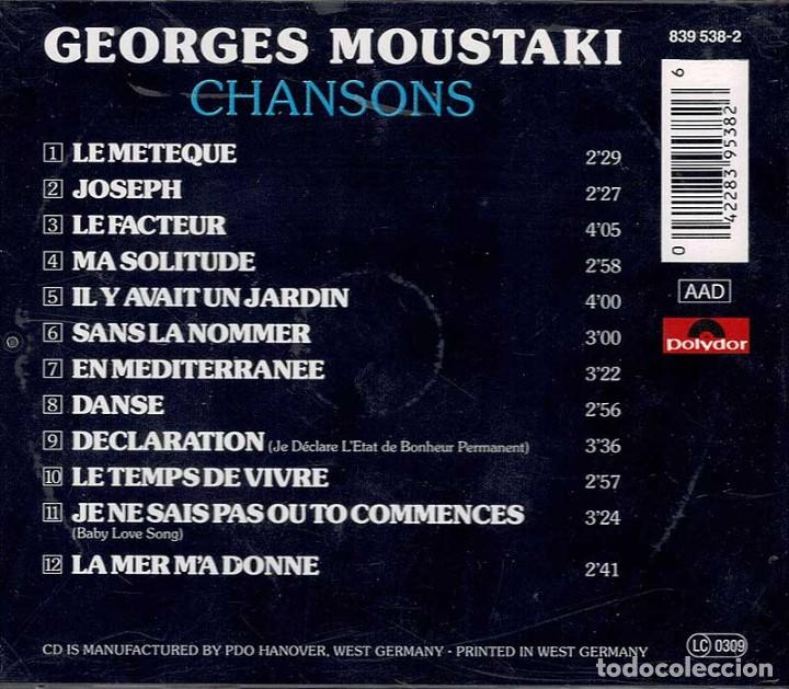 CDs de m&uacute;sica: Georges Moustaki &lrm;- Chansons. CD - Foto 2