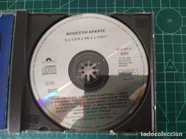 CDs de m&uacute;sica: CD - MODESTIA APARTE &rdquo;LA LINEA DE LA VIDA&rdquo; 1992 - Foto 2