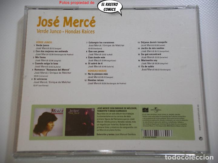 CDs de Música: José Mercé, Verde junco + Hondas raíces, Guitarras Enrique de Melchor y Tomatito, CD Universal, 2004 - Foto 2 - 303928378