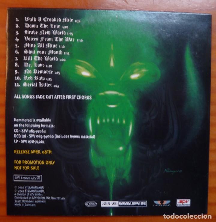 CDs de m&uacute;sica: MOTORHEAD / HAMMERED / PROMO / 2002 / SINGLE CD - Foto 2